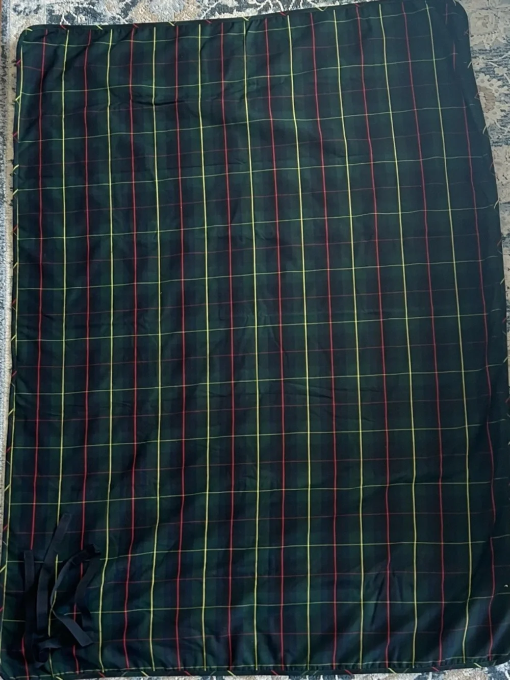 L.L. Bean Weekender Blanket Plaid Picnic Outdoor Roll Up Hunting Stewart Tartan